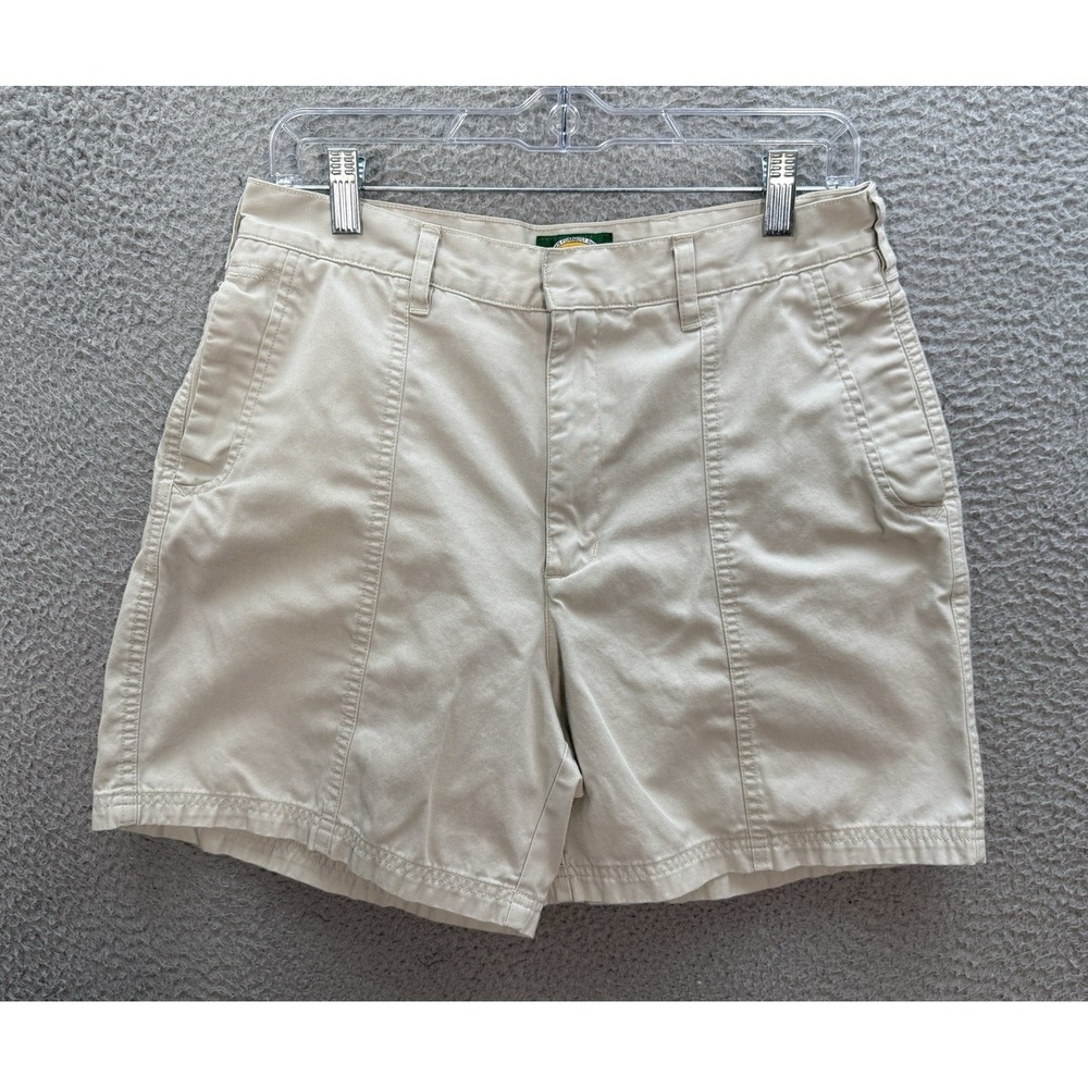 Cabelas Shorts Womens 10 Tan Lightweight Chino Outdoors Hiking Camping Workwear